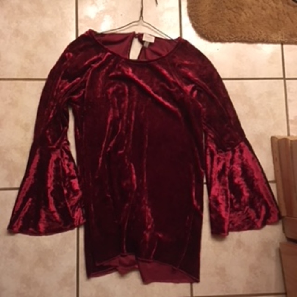 SPRING SALE!!! Cupio Velvet Bell Sleeve Top